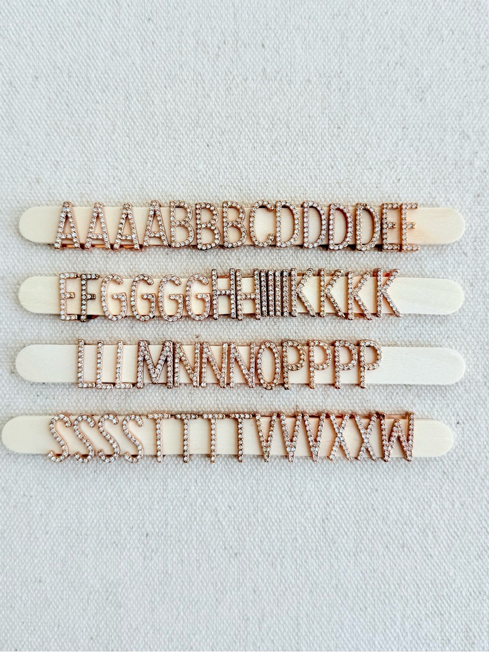 *Rose Gold Pave Letter Charms* KEEP COLLECTIVE Retired $9 each